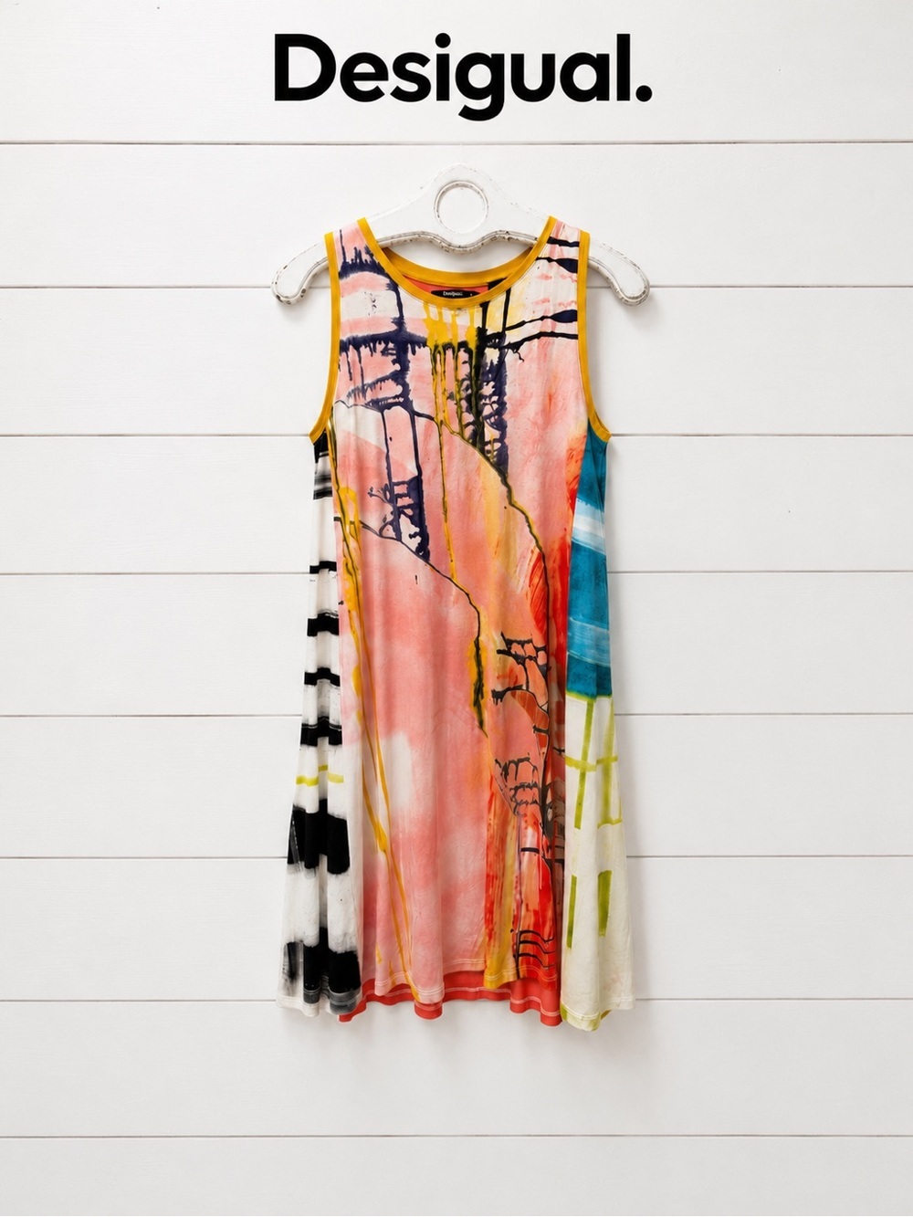 Desigual Sleeveless Abstract Dress – Size S